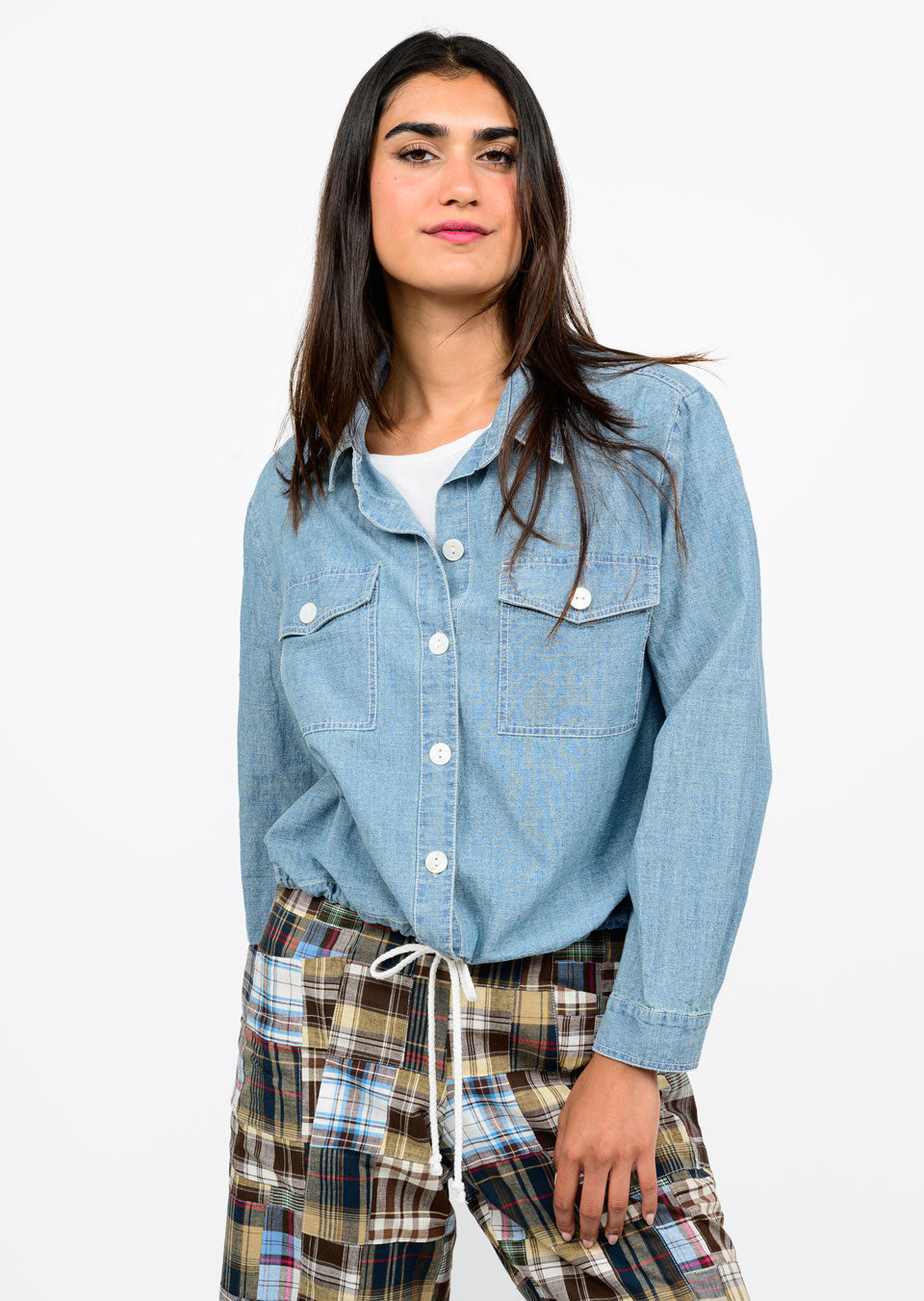 Chambray Drawstring Jacket