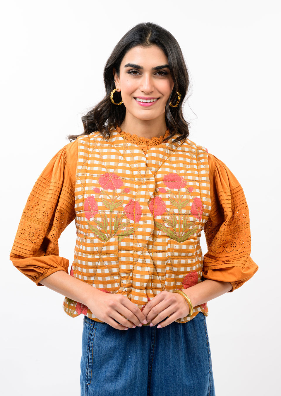 Quilted Scalloped Edge Vest