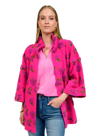 Pouf Floral Sherpa Jacket