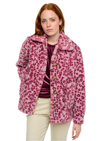 Faux Fur Rosy Leopard Jacket