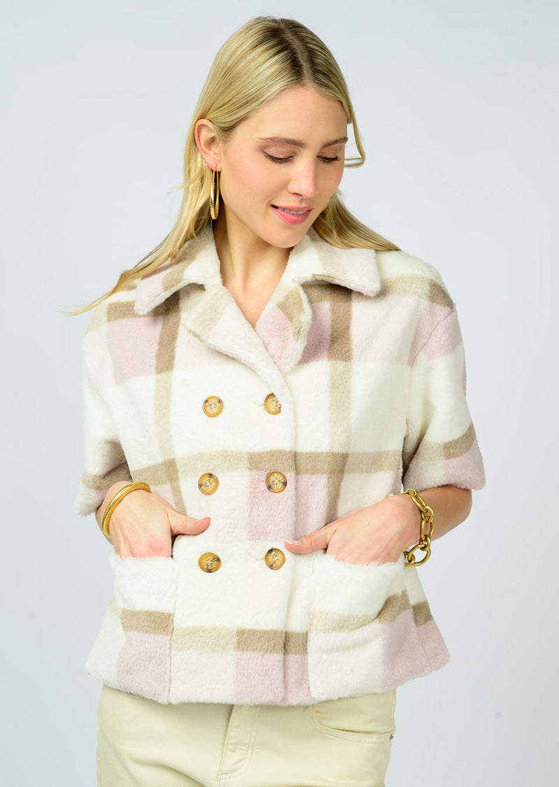 Double Button Fur Jacket