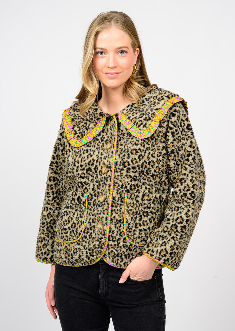 Leopard Sherpa Jacket
