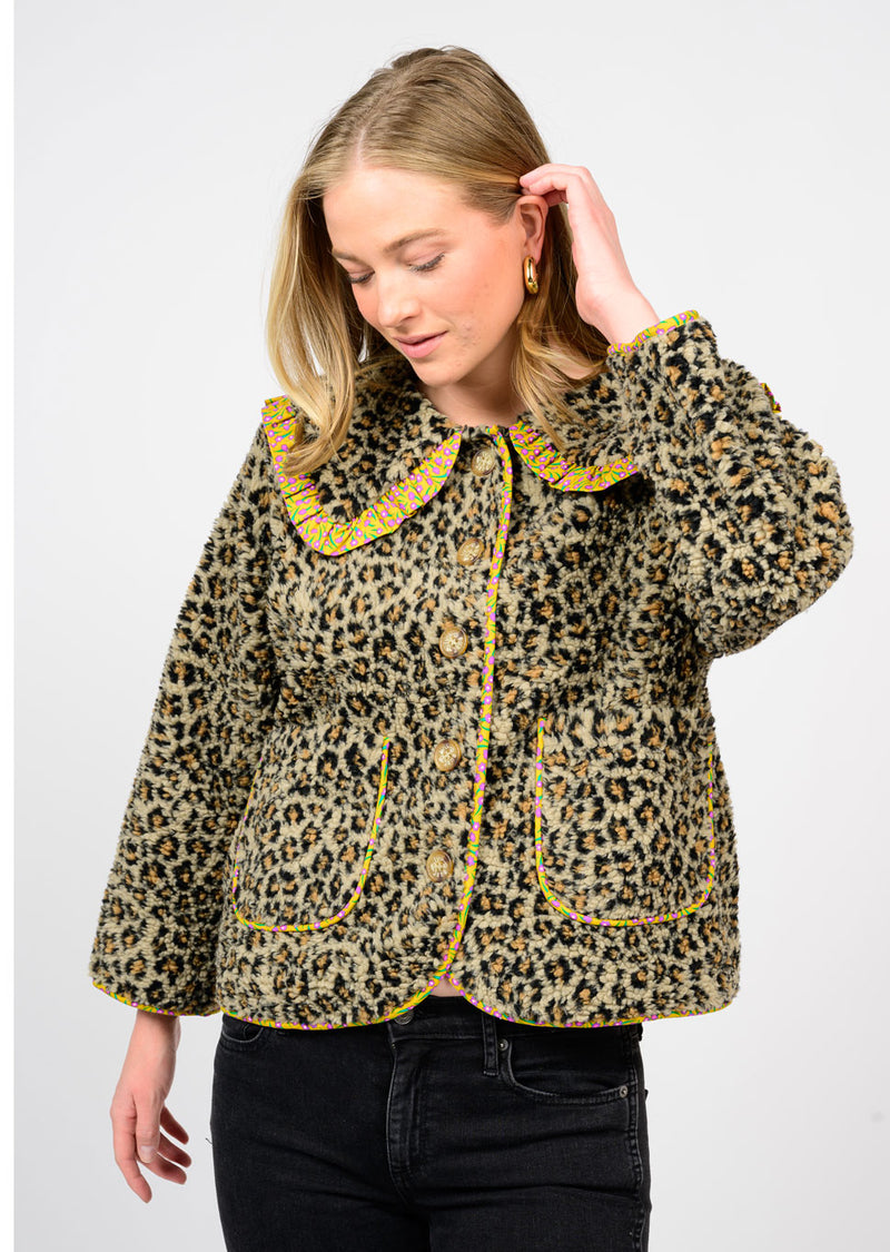 Leopard Sherpa Jacket