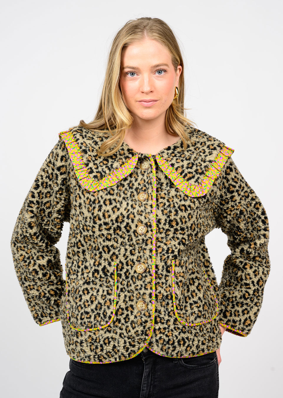 Leopard Sherpa Jacket