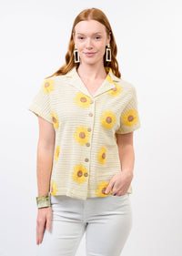 Knit Sunflower Top