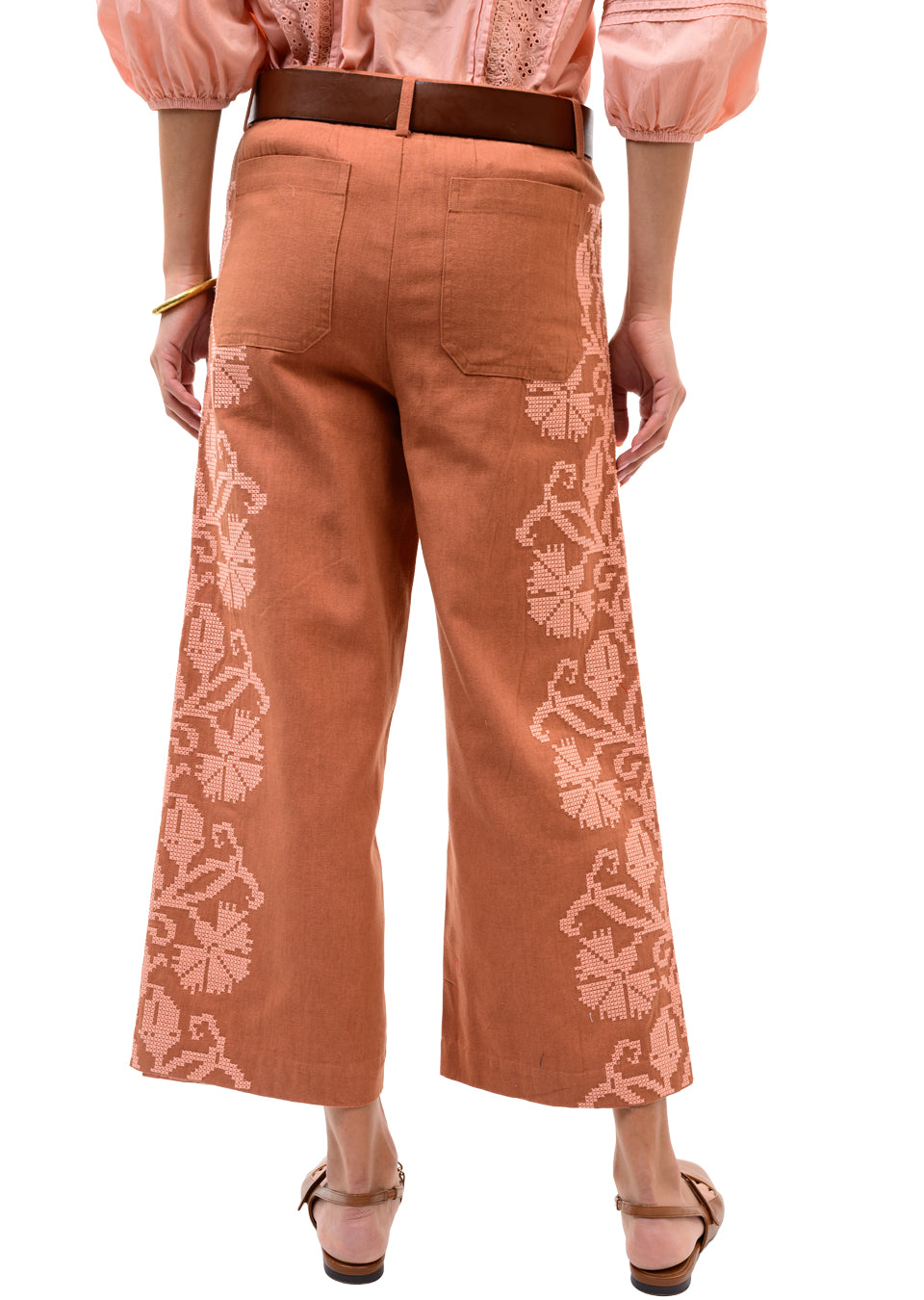 Embroidered Side Pant