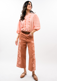 Embroidered Side Pant