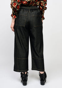 Black Pull On Barrel Pant