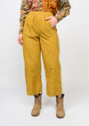 Gold Pull On Barrel Pant