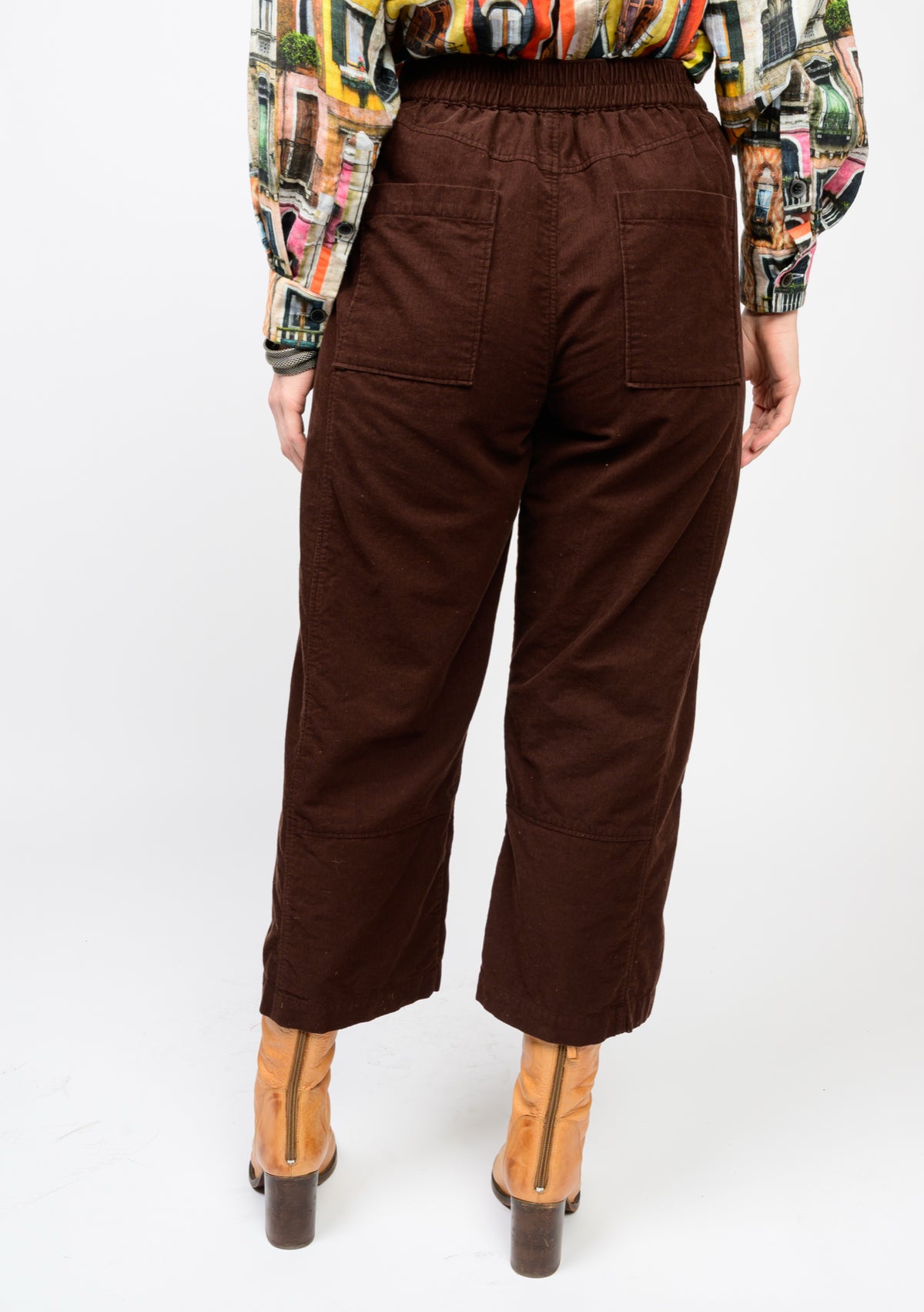 Chocolate Pull On Barrel Pant