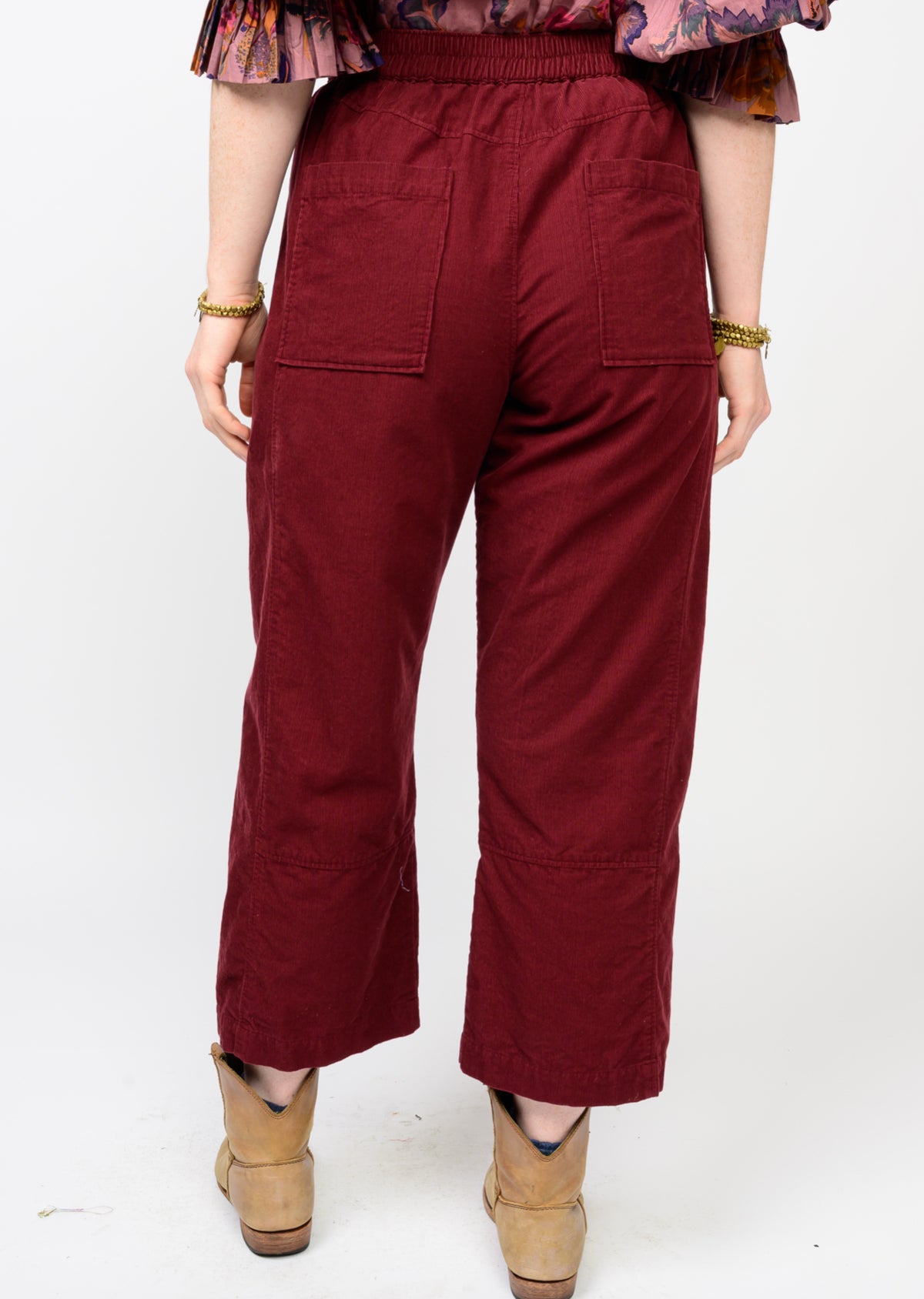 Wine Pull On Barrel Pant
