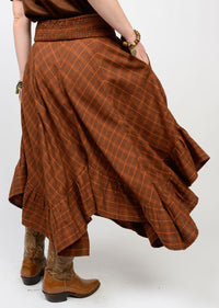 Plaid Ruffled Skirt