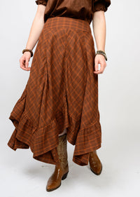 Plaid Ruffled Skirt