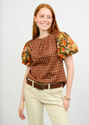 Knitted Pouf Sleeve Top