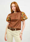 Knitted Pouf Sleeve Top