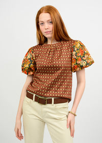 Knitted Pouf Sleeve Top