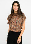 Leopard Flounce Top