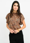 Leopard Flounce Top