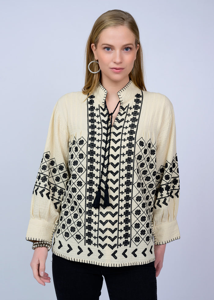 Ivy Jane Abundant Colors Embroidered Top