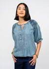 Smocked Sleeve Top