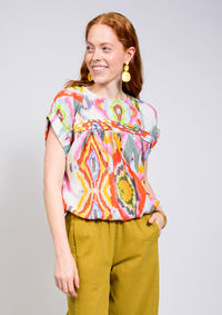 Elastic Waist Popover Top