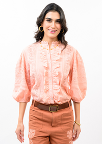 Eyelet Embroidered Top