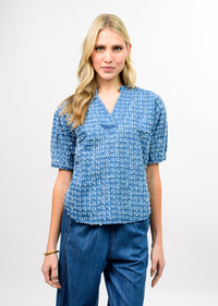 Distressed Denim Popover