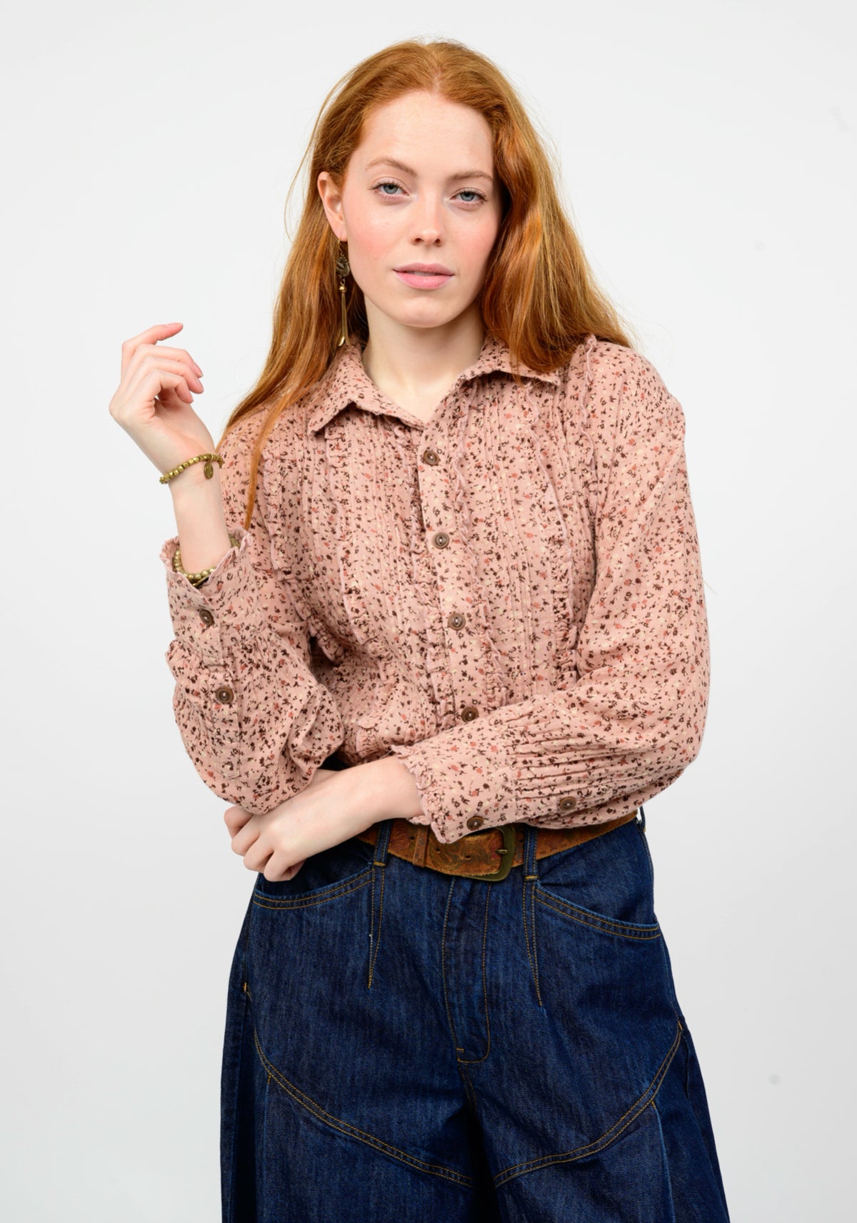 Tuxedo Gauze Top