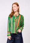 Green Serape Stripe Popover
