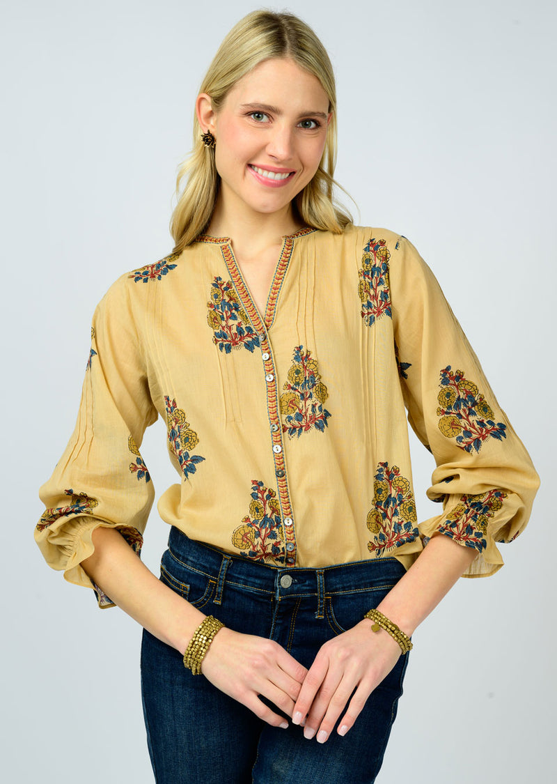 Banded Front Tucked Top