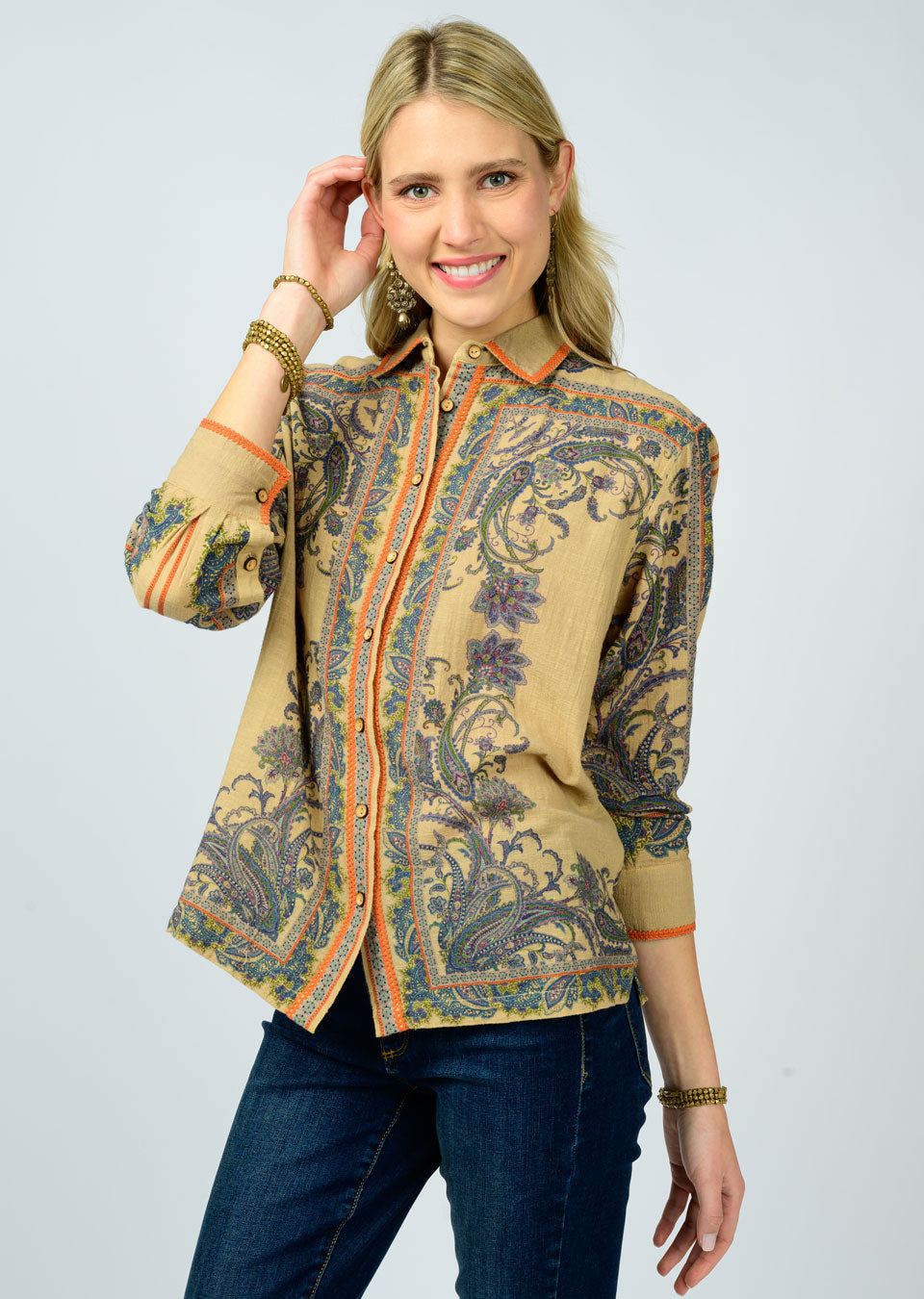 Paisley Border Shirt
