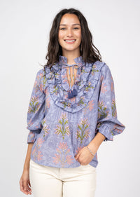 Block Print Sparkle Top
