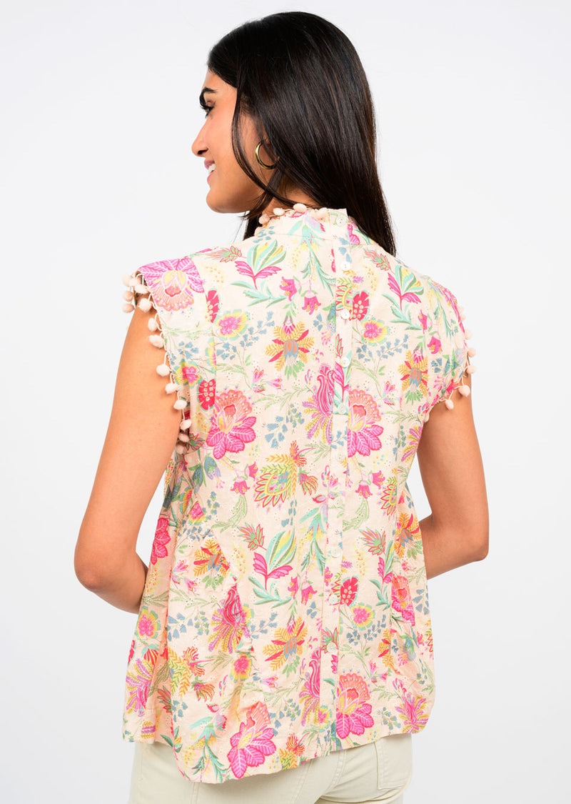 Pom & Peplum Top