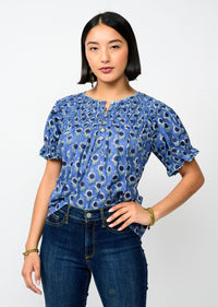 Smocked Neck Top