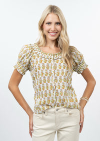 Rouched Neck Top