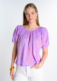 Hand Embroidered Flower Top