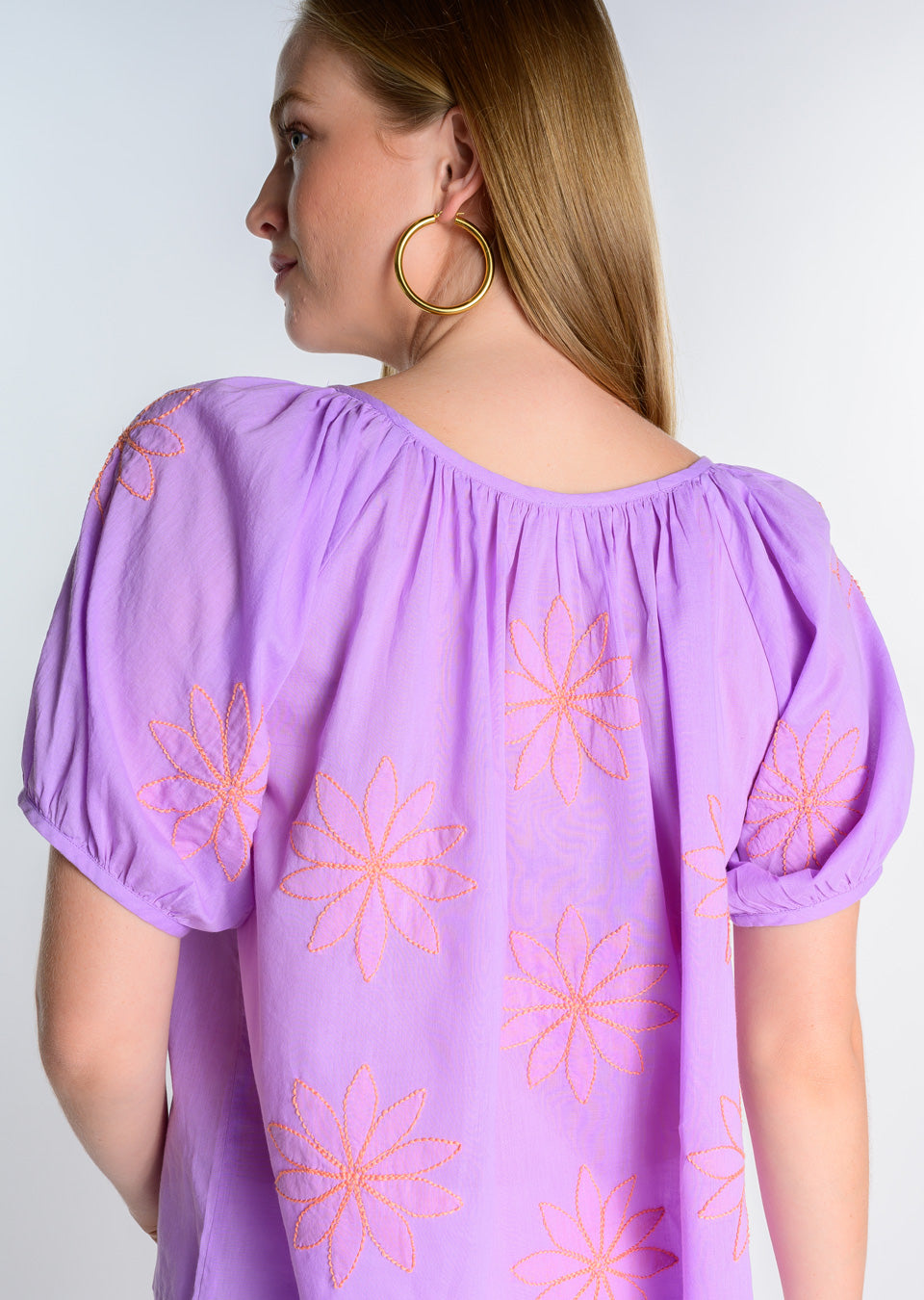 Hand Embroidered Flower Top