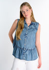 Denim Tiered Top
