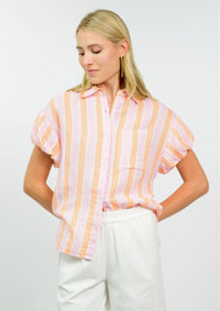 Striped Gauze Camp Shirt