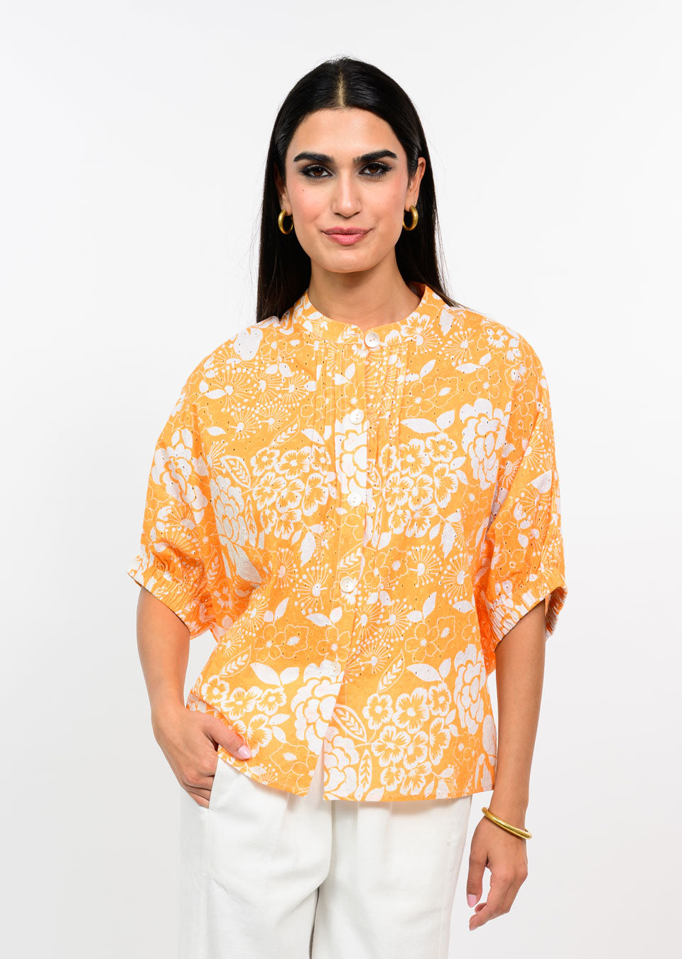 Eyelet Poncho Top