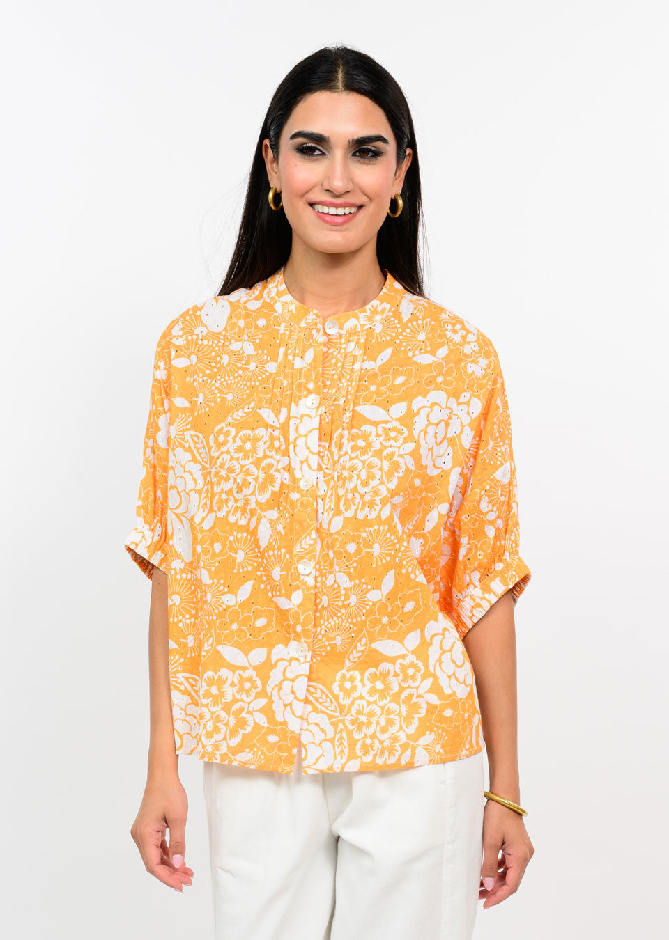 Eyelet Poncho Top