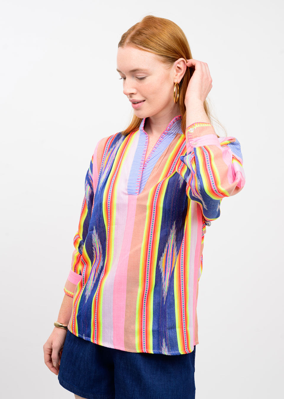 Ikat Stripe Popover