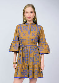 Gold Cross Stitched Dress