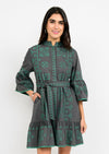 Gray Crossed Stitched Dress