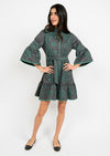 Gray Crossed Stitched Dress