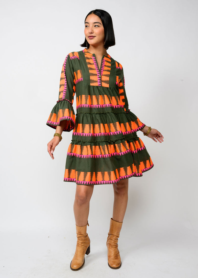 Jacquard Tiered Dress