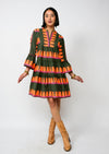 Jacquard Tiered Dress