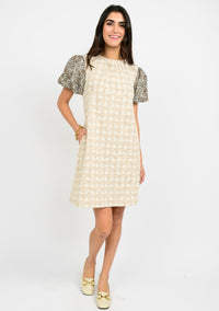 Leopard Sleeve Dress