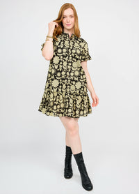 Ruffled Shirt Dress