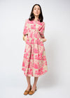 Toile Tucked Dress